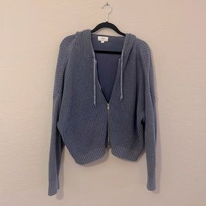 Aerie Full Zip Cotton Jacket w/ Hood